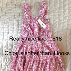 Copper Key Pink Floral Kids Casual Dress